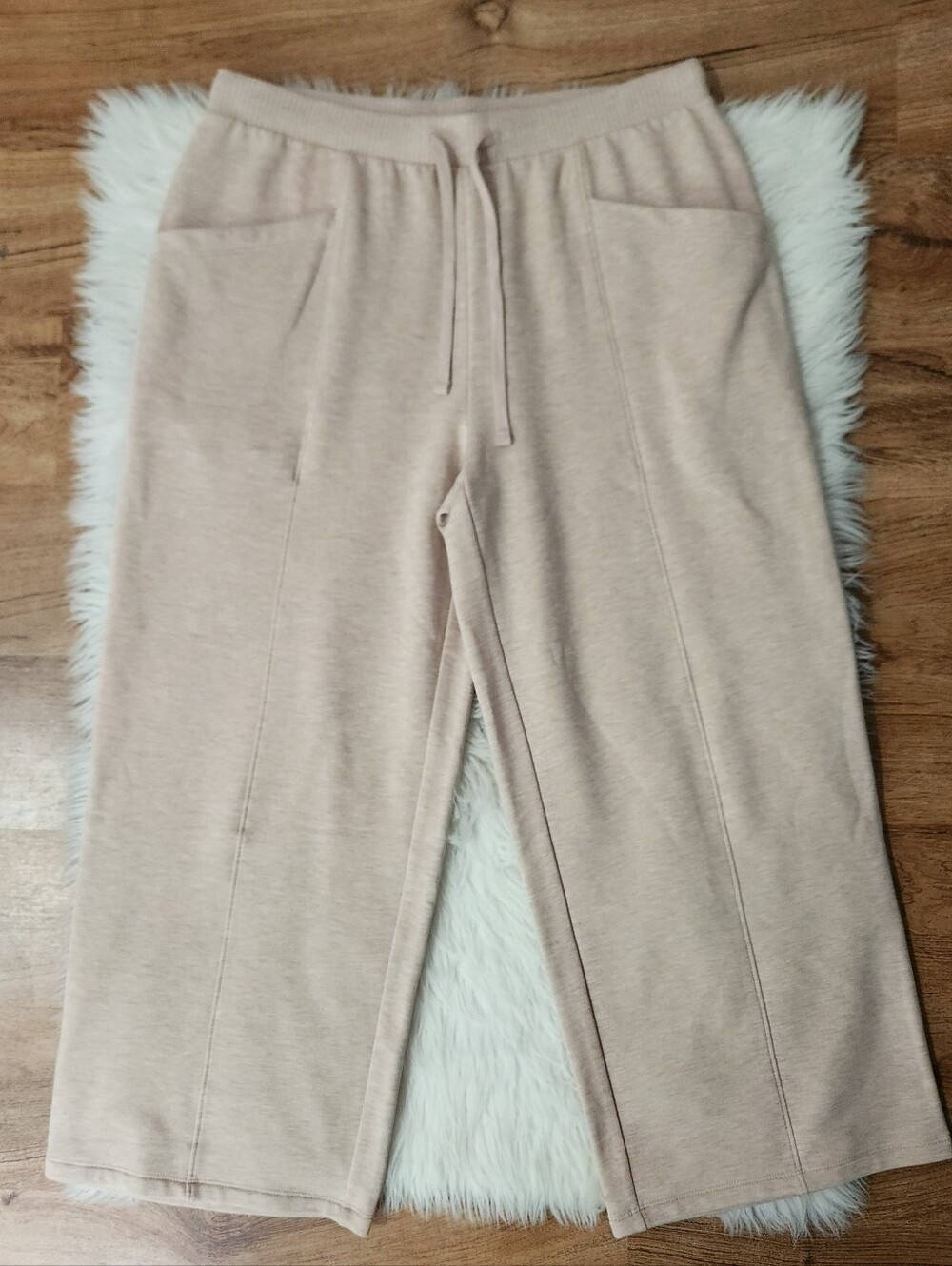 Haven Well Within Oatmeal Wide Leg Lounge Pants XL